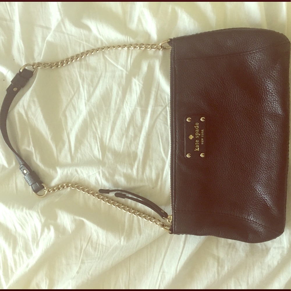 Kate Spade black purse with gold hardware
